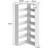 71.5" Tall L-Shaped Corner Bookshelf, 6-Tier Wooden Display Bookcase for Home & Office Storage, 23.6" Wide ¨C Rustic Brown - 3 of 4