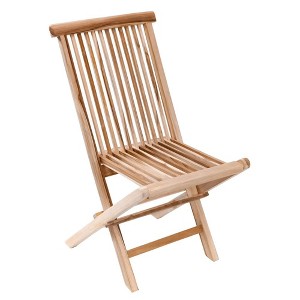 Nordic Teak Natural Outdoor Patio Folding Chair - 1 of 4