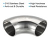 Unique Bargains 316 Stainless Steel Exhaust Pipe HVAC Pipe Fitting 90 Degree Mandrel Bend Elbow - 3 of 4