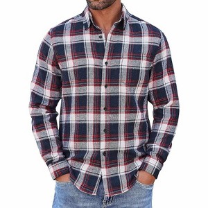 COOFANDY Flannel Shirts Long Sleeve Button Down Shirt - 1 of 4