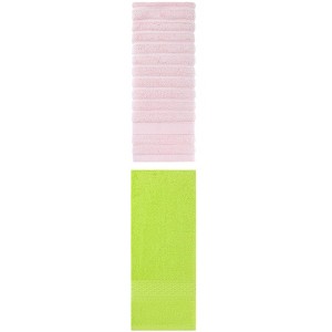 REGALWOVEN Pure Cotton Absorbent Soft Hand Towel Set for Home Decor 13" x 30"/14" x 30" 2 Pcs - 1 of 4