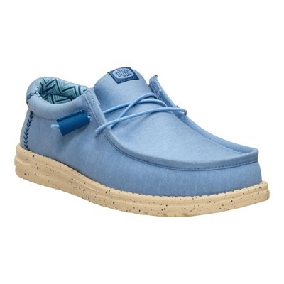 HEYDUDE Men Wally Stretch Canvas , Faded Denim/Boulder Tan, 12 — фото 6