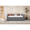 Okak Twin/Full Daybed with Trundle Upholstered Trundle Bed Sofa Bed Frame with Backrest for Living Room Bedroom Guest Room - 3 of 4