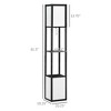 Modern Shelf Floor Lamp with Dual Ambient Light, Black - 4 of 4