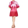 LA LEELA Women's Summer Beach Front Open Cover ups Beachwear Duster Cardigan for Women L-XL Raspberry, Tie Dye - 3 of 4