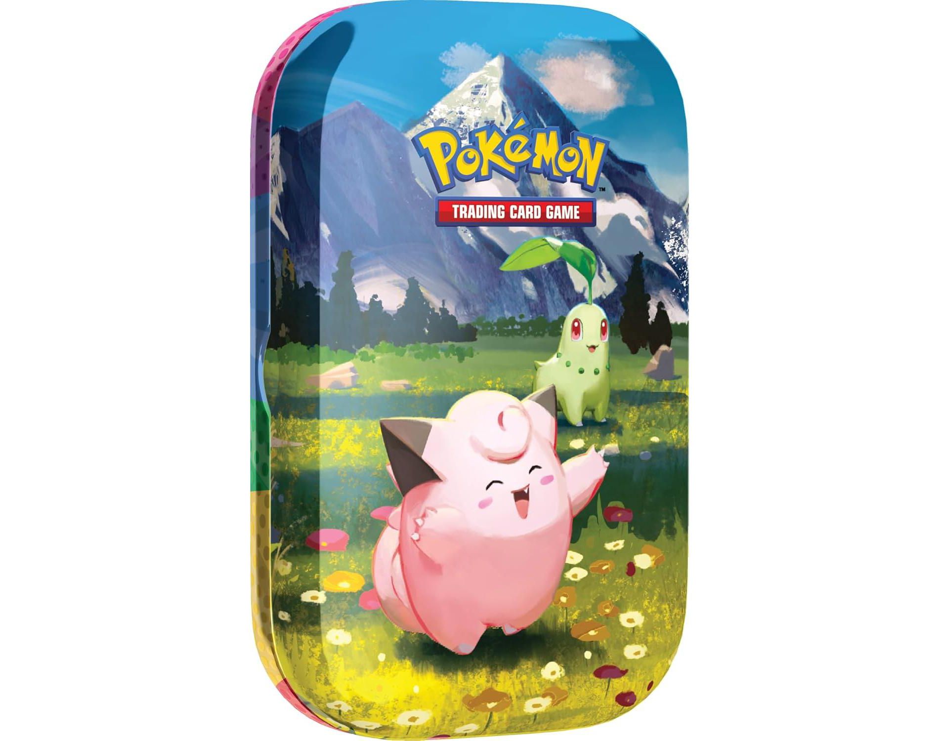 Pokemon TCG: Mega Evolution—Ascended Heroes Mini Tin: Clefairy & Chikorita (1 Sticker Sheet, a Pokémon Art Card & 2 Booster Packs)