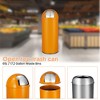 17 Gal Round Big Top Trash Can, Kitchen Trash Can, Fingerprint-Resistant Waste Bin, Brushed Stainless Steel, for Home, Office, Restaurant, Yellow - 4 of 4