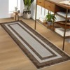 Abstract Washable Area Rug for Living Room, Soft Low-Pile Bedroom Rug, Minimalist Border Stain Resistant Large Room Carpet for Dining Room - 4 of 4
