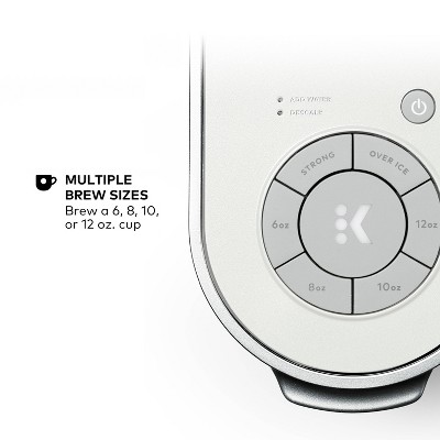 Elevated White Single-Serve Pod Coffee Maker with MultiStream Technology