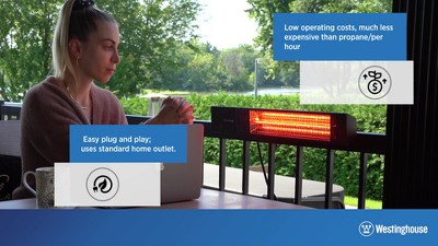 Gold Tube Infrared Electric Outdoor Heater with Remote Control