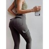 DOMETOUR High Waist Yoga Leggings with 4 Pockets,Tummy Control Workout Running Bottoms - 4 of 4