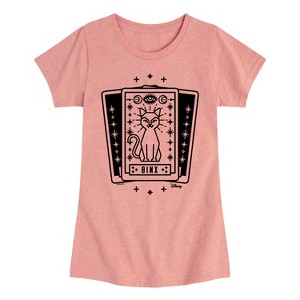 Girls' - Hocus Pocus - Binx Tarot Fitted Short Sleeve Graphic T-Shirt - 1 of 4