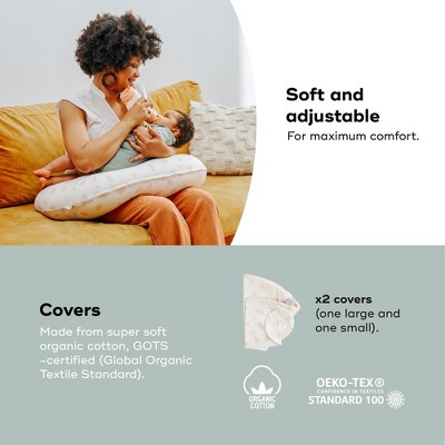 Organic Off-White Cotton 2-in-1 Maternity and Nursing Pillow