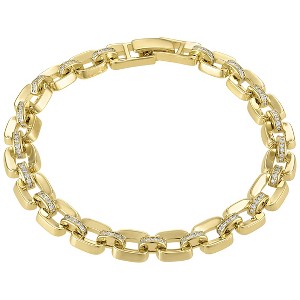 Ivy Sharpe 14K Gold Over Brass Cubic Zirconia Bracelet - 1 of 2