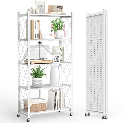SKONYON Storage Shelves Foldable metal shelves Garage Shelving Units 4-Tier and 5-Tier