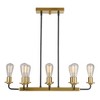 Craftmade Lighting Randolph 8 - Light Island Pendant Light in  Flat Black/Satin Brass - 3 of 4