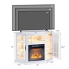 Farmhouse 43'' Corner TV Stand For Tvs Up To 55'' With Electric Fireplace And Glass Door - 4 of 4