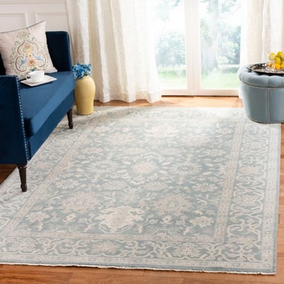 Oushak Gray Hand-Knotted Wool 6' x 9' Area Rug