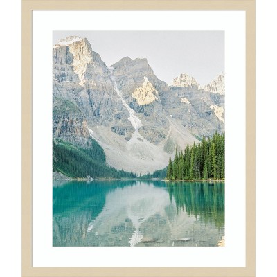 Mountain Reflection III Natural Wood Framed Scenic Photography Print