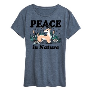 Women's - Instant Message - Peace In Nature Short Sleeve Graphic T-Shirt - 1 of 4
