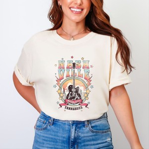 Simply Sage Market Nashville Tennessee Guitar Garment Dyed Tee - 2XL - Ivory - 1 of 4