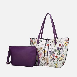 MKF Collection Danielle Reversible Shopper Tote Floral Bag, Crossbody Pouch Handbag Purse by Mia K - 1 of 4