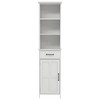 Sevobal Bathroom Storage Cabinets, Floor Organizer with Drawer and Open Storage Shelf, Freestanding Storage for Bathroom, White, 15.74"*11.8"*64.96" - 3 of 4