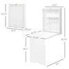 PAGED Office Desk Modern Foldable Writing Desk with Storage Shelves and Blackboard for Office, Study - 4 of 4