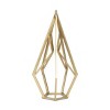HomeRoots 14" Gold Metal Open Geometric Tabletop Sculpture - 4 of 4