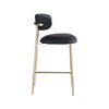Meridian Furniture,Lupita Black Vegan Leather Counter Stool, Set of 2 - 3 of 4