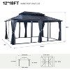 Amber Sports 12x18FT Hardtop Gazebo with Curtains & Netting - 2 of 4