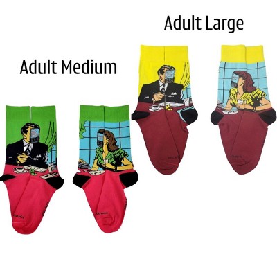 Modern Date and the New Normal Socks (Men's or Women's Sizes) from the Sock Panda