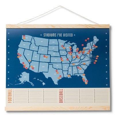 Father's Day Football/Baseball Stadium Map - Bullseye's Playground™