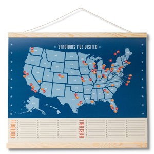 Father's Day Football/Baseball Stadium Map - Bullseye's Playground™ - 1 of 3