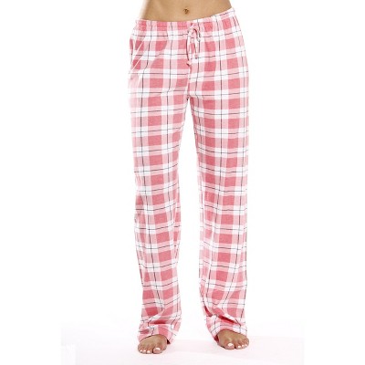 Just Love 100% Cotton Jersey Women Plaid Pajama Pants Sleepwear (Solid Red,  Small)