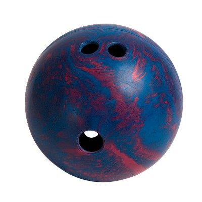 Photo 1 of Champion Sports Lightweight Rubber Bowling Ball, 2-1/2 Pounds, Teal and Red Swirl