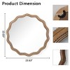 Decorative Round Wall Mirror with Scalloped Frame, Modern Wavy Accent for Bathroom, Living Room or Entryway-The Pop Home - 4 of 4