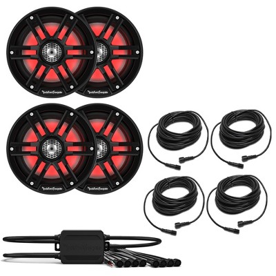 thumbnail image 2 of Rockford Fosgate M1-65B 6.5” Marine Coaxial Speakers – 600W Peak, RGB LED, Perfect For Boats & ATVs 2 of 3