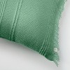14"x20" Textured Fringe Indoor/Outdoor Lumbar Throw Pillow Green - Hearth & Hand™ with Magnolia - 4 of 4