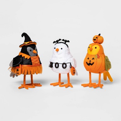 3pk Featherly Friends Bird Halloween Decorative Figurine - Hyde & EEK! Boutique™