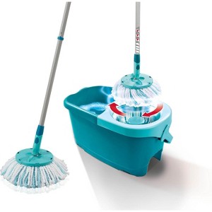 Effortless Deep Cleaning: Spin Mop Set with Roller Wringer & 360° Mobility - Telescoping Handle and Wheels for Easy Glide Operation - 1 of 4