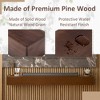 Fireplace Mantel Wooden Wall Mounted Floating Shelf 8" Deep Solid Pine Wood - 4 of 4