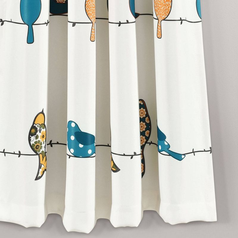 Set of 2 Rowley Birds Light Filtering Window Curtain Panels - Lush Décor, 5 of 11