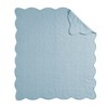 Sapphtopaz Oversized Quilted Throw Blanket with Scalloped Edges, 60x72" Microfiber & Cotton Filled Decorative Throw Blanket for Couch or Bed - 4 of 4