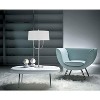 Cal Lighting 60W X 2 Lesinametal Floor Lamp with Linen Shade - 2 of 3