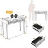 VINGLI Mirrored Vanity Desk With Drawers and Flip Mirror, Glass Table, Silver Makeup Desk for Bedroom/Makeup Room - 4 of 4