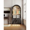 VYNXARIA 66.70-Inch Black Arched Storage Cabinets with 3 Tiers and Door for Office and Living Room - 4 of 4
