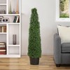 Northlight 4' Artificial Boxwood Cone Topiary Tree with Pot, Unlit - 2 of 4