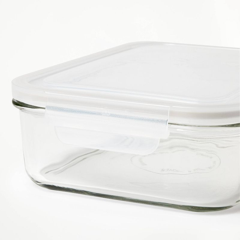 6pc (Set of 3) Glass Food Storage Container Set Clear - Figmint&#8482;, 5 of 9