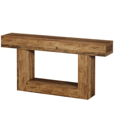 Dexmalle Vintage Brown Farmhouse 63" Narrow Console Table,Hallway
